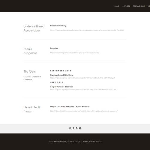 5 Sample Articles Page